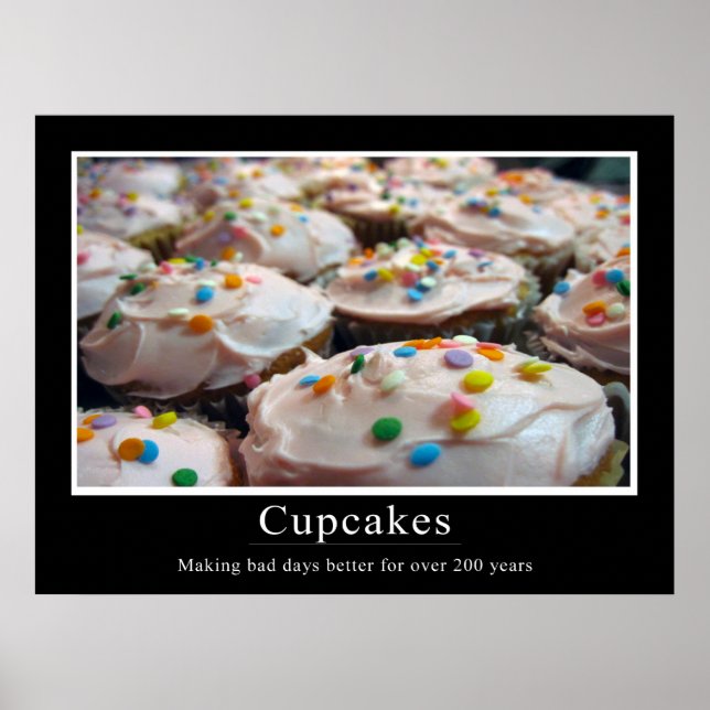 Affiche de style démotivationnel Cupcake (Devant)