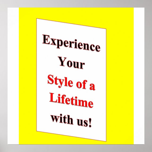 Affiche de style Experience Matte (Devant)