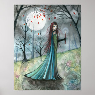 Affiche de style gothique Vampire en Bois d'Automn
