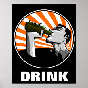Affiche de style propagande de consommation de biè
