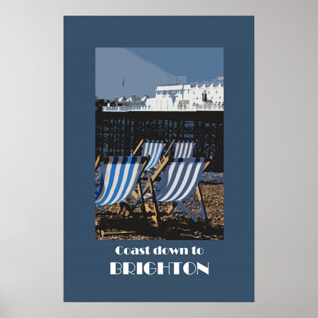Affiche de style rétro des années 1920 à Brighton (Devant)