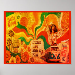 Affiche de style rétro des années 1970 Groovy Slan