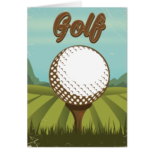 Affiche de style vintage golf (Devant)