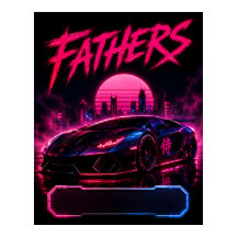 Affiche de supercar père Cyberpunk