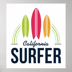 Affiche de surf de localisation personnalisée