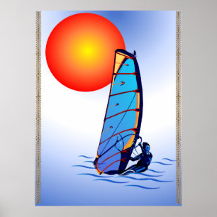 Affiche de surf de vent