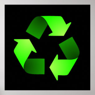 Affiche de symbole de recyclage