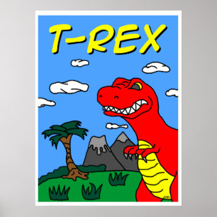 Affiche de T-Rex ! ! ! hurlement 24x32 ! ! !