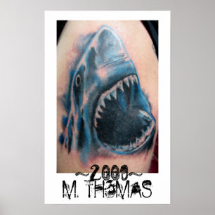 Affiche de tatouage de requin