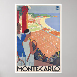Affiche de tennis d'art de Monte Carlo Roger Brode