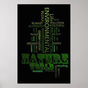 Affiche de texte associée Nature de l'environnemen