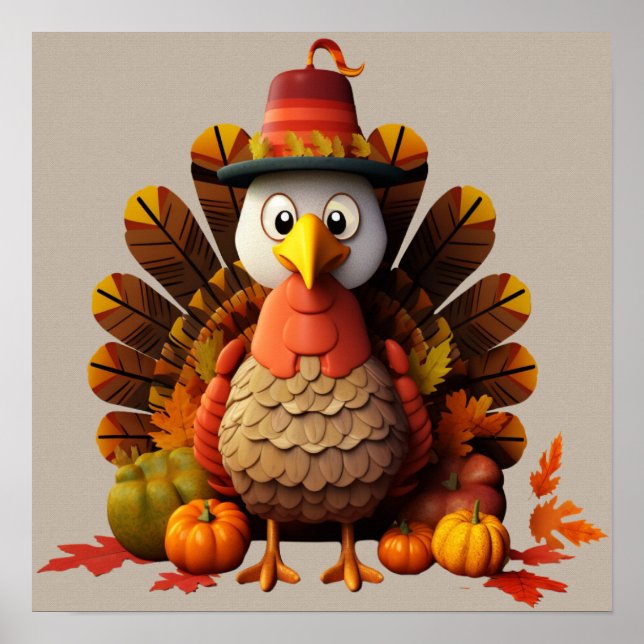 Affiche de Thanksgiving Turkey (Devant)