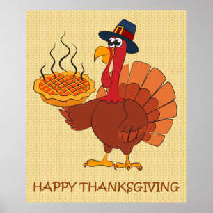 Affiche de Thanksgiving Turkey & Pie