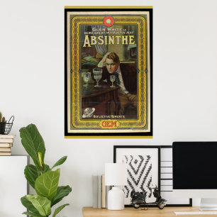 Affiche de théâtre Absinthe vintage