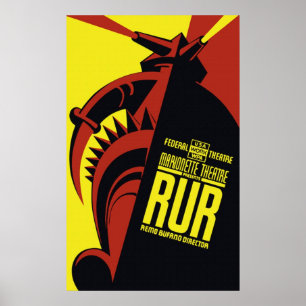 Affiche de théâtre de marionnette