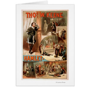 Affiche de théâtre de William Shakespeare "Hamlet"