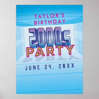 Affiche de thème de soirée des années 2000