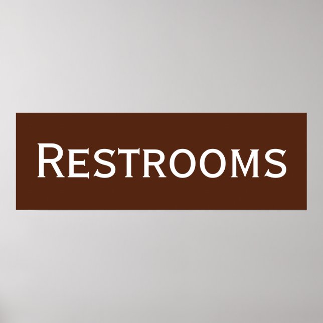 Affiche de toilettes marron Poster Impression (Devant)