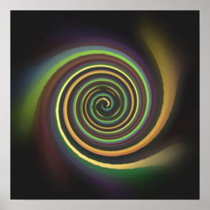 Affiche de tourbillon multicolore abstrait
