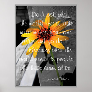 Affiche de tournesol pour Howard Thurman