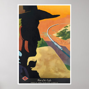 Affiche de train Impression de locomotive Chemin d