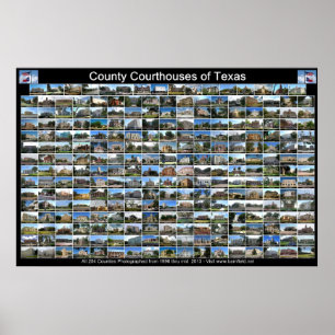 Affiche de tribunaux du comté de Texas