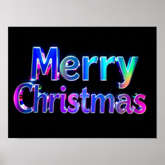 Affiche de typographie de luxe Joyeux Noël Papier 