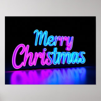 Affiche de typographie de luxe Joyeux Noël Papier 