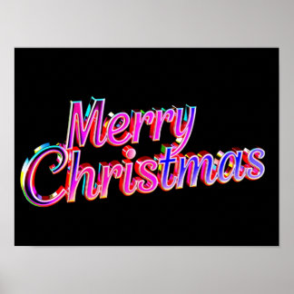Affiche de typographie de luxe Joyeux Noël Papier 