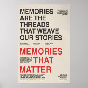 Affiche de typographie de souvenirs Art mural sent