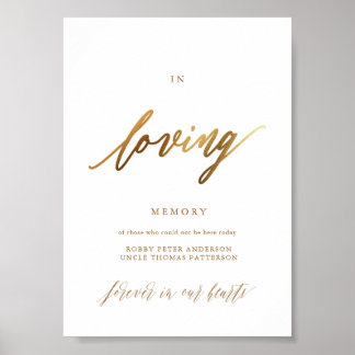 Affiche de typographie élégante en or script