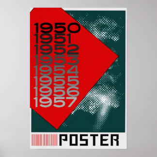 Affiche de typographie moderne rétro d'époque mili