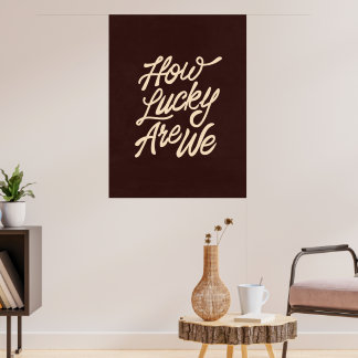 Affiche de typographie rétro "Quelle chance nous a