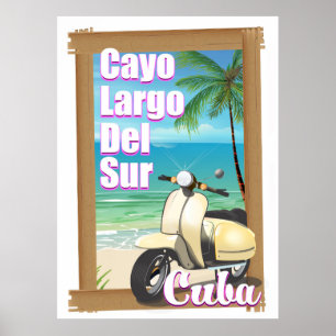 Affiche de vacances cubaines Cayo Largo del Sur