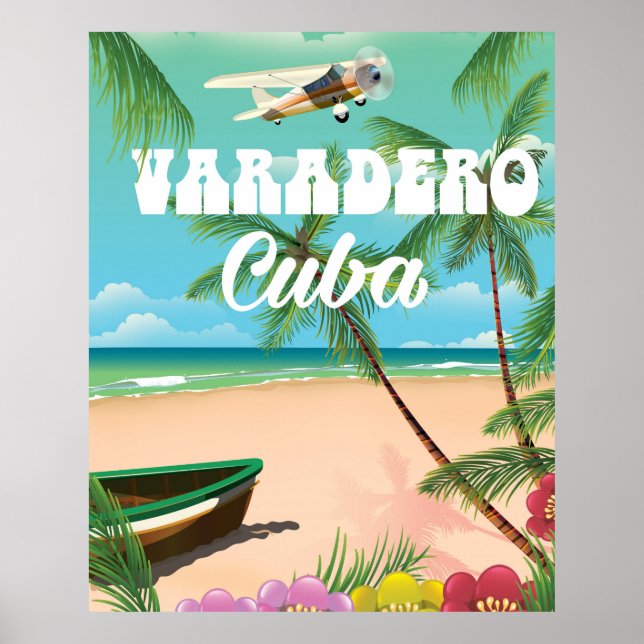 Affiche de vacances de plage cubaine Varadero (Devant)