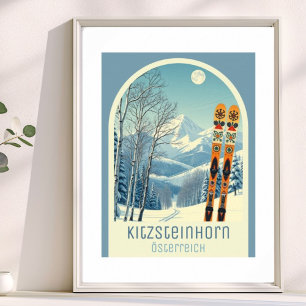 Affiche de vacances de ski à Kitzsteinhorn Autrich