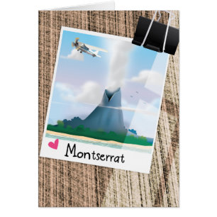 Affiche de vacances du volcan Montserrat.