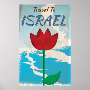 Affiche de vacances vintage Israël