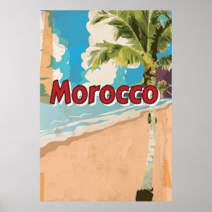 Affiche de vacances vintage Maroc