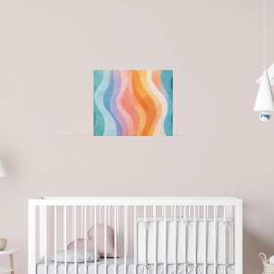 Affiche de vague minimaliste moderne • Abstrait ne