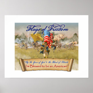 Affiche de valeur "3 drapeaux de la liberté"
