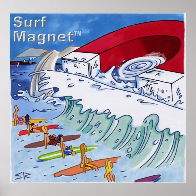 Affiche de valeur mate Surf Magnet (Devant)