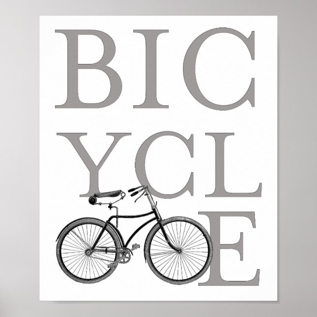 Affiche de vélo rétro (Devant)