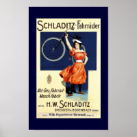 Affiche de vélo Vintage Schladitz-Fahräder