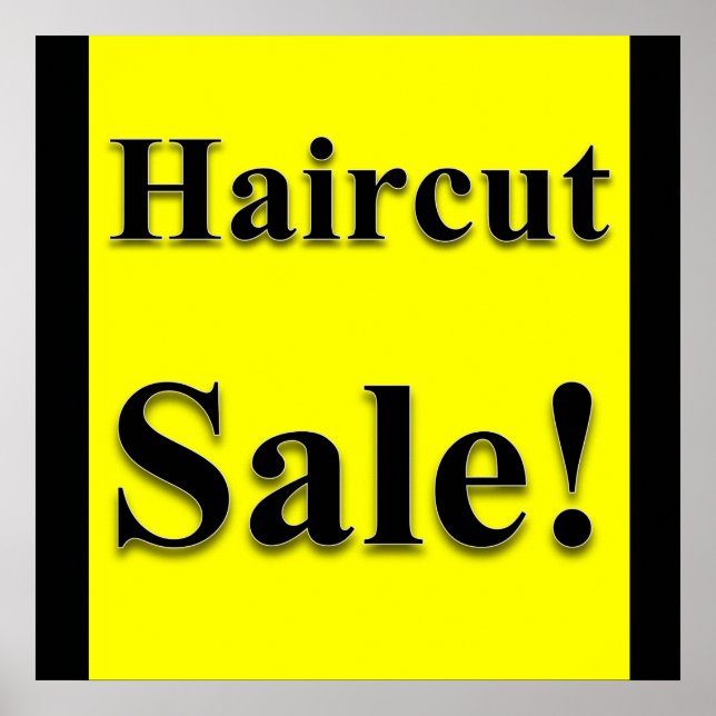Affiche de vente de coupe de cheveux mate (Devant)