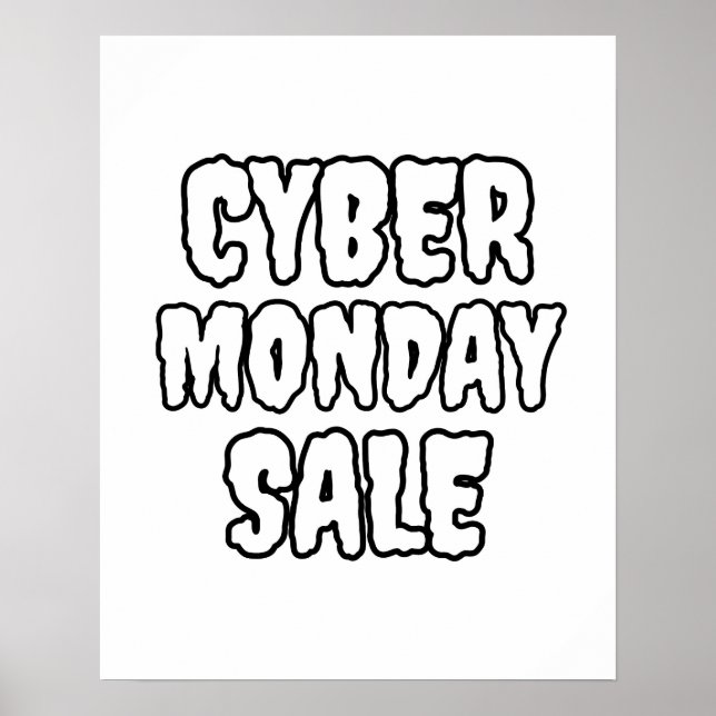 Affiche de vente du lundi cybernétique, Vente au g (Devant)
