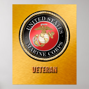 Affiche de vétéran d'usmc