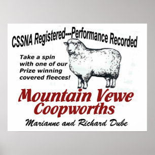 Affiche de Vewe Coopworth de montagne