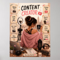 Affiche de vie de créateur de contenu | Décoration