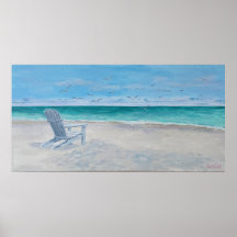 Affiche de vieille chaise Adirondack - par Just Da